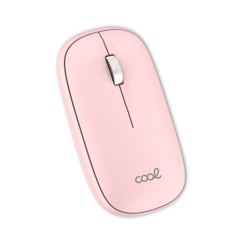 Souris sans fil 2-en-1 Cool Slim Silent (Bluetooth + adaptateur USB) Rose