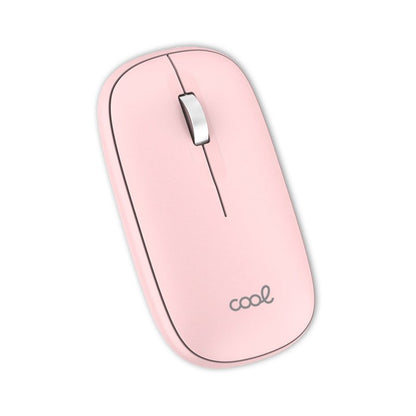 Souris sans fil 2-en-1 Cool Slim Silent (Bluetooth + adaptateur USB) Rose
