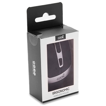 Souris sans fil ergonomique et silencieuse Cool, noir et argent