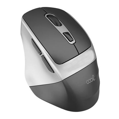 Souris sans fil ergonomique et silencieuse Cool, noir et argent