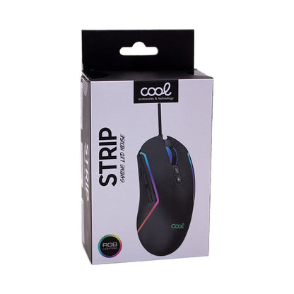 Souris de jeu USB RGB (éclairage) COOL Strip Noir