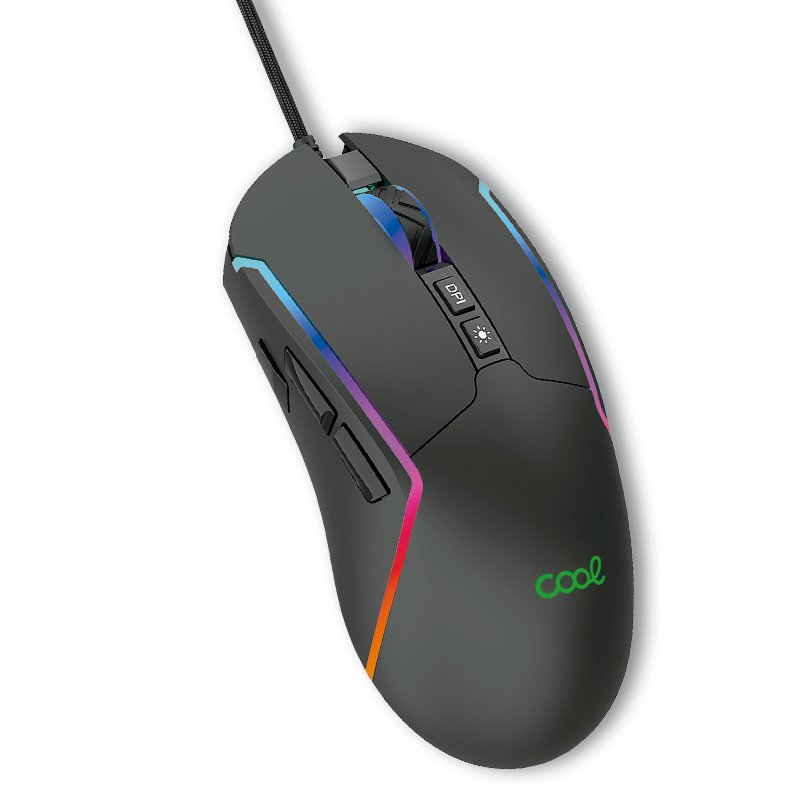 Souris de jeu USB RGB (éclairage) COOL Strip Noir
