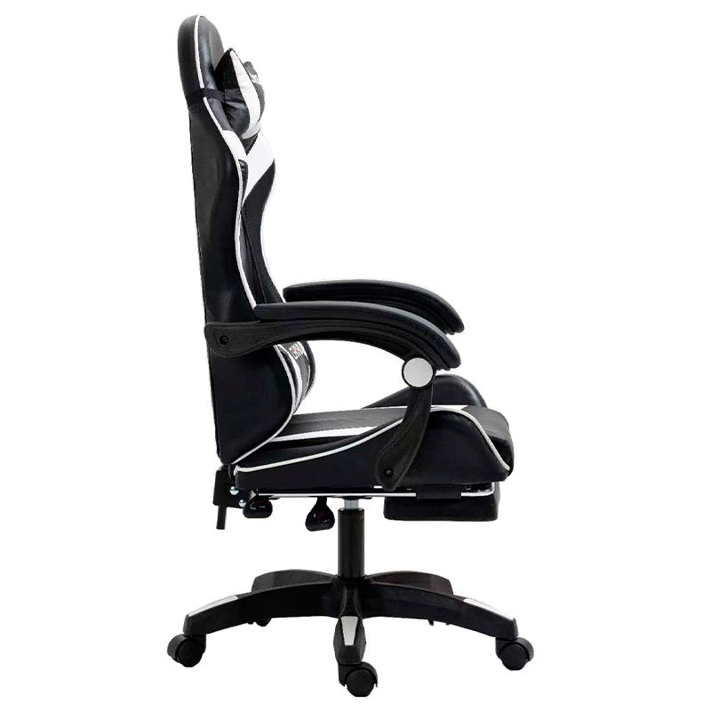 Chaise de jeu Premium COOL Rest Noir-Blanc (repose-pieds)