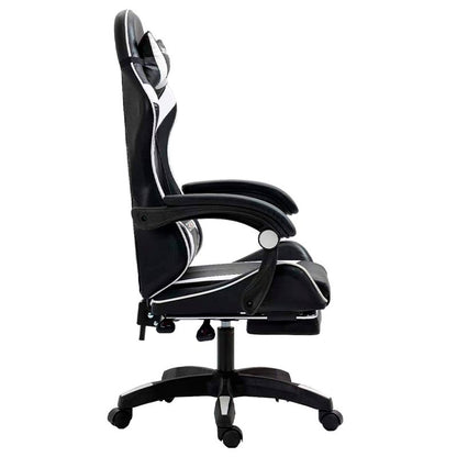Chaise de jeu Premium COOL Rest Noir-Blanc (repose-pieds)