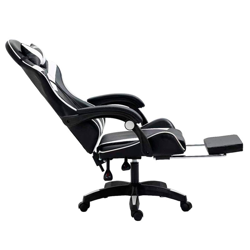 Chaise de jeu Premium COOL Rest Noir-Blanc (repose-pieds)