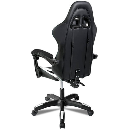 Chaise de jeu Premium COOL Rest Noir-Blanc (repose-pieds)