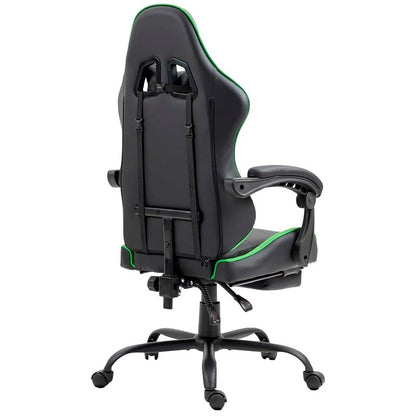 Chaise de jeu Premium COOL Rest Noir-Vert (repose-pieds)
