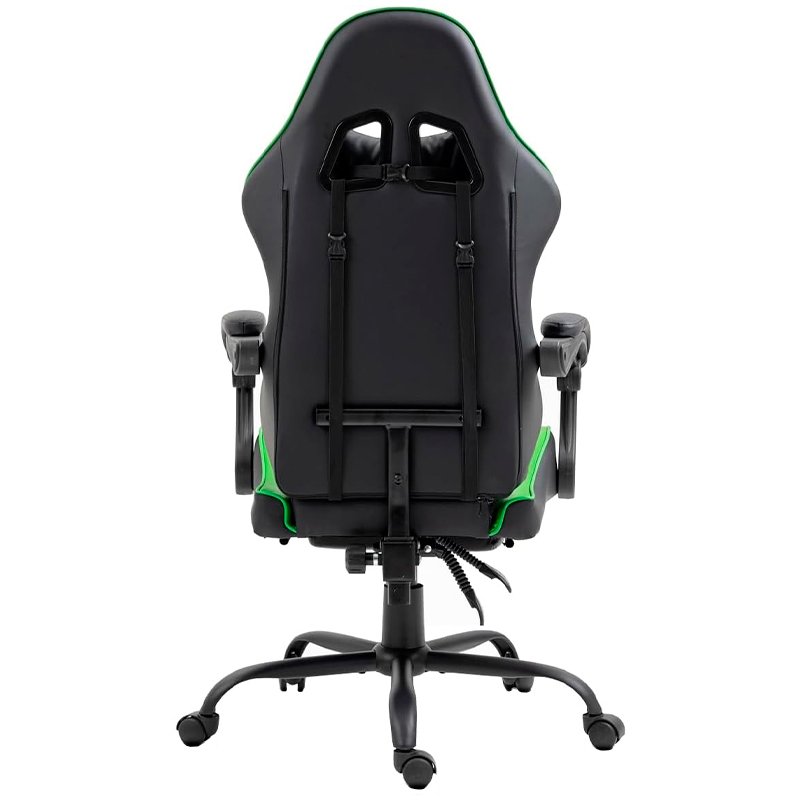 Chaise de jeu Premium COOL Rest Noir-Vert (repose-pieds)