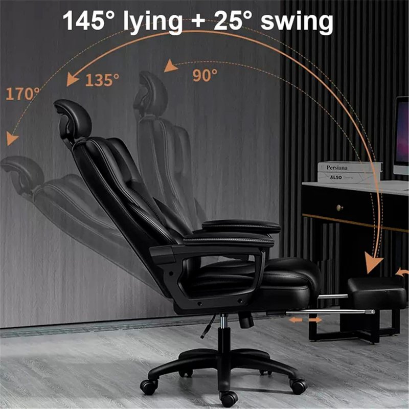 Sillón Oficina Premium COOL Board Negro (Reposapiés)