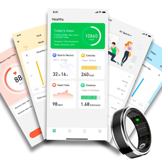 Bague connectée COOL Health + Base Powerbank (Santé, Sport, Sommeil) Taille 20 mm