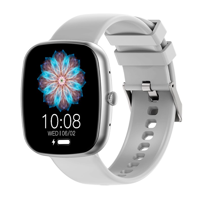 Smartwatch COOL Border Silicona Gris (Llamadas, Salud, Deporte)
