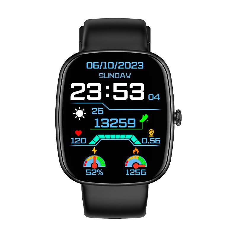 Montre connectée COOL Border Silicone Noir (Appels, Santé, Sport)