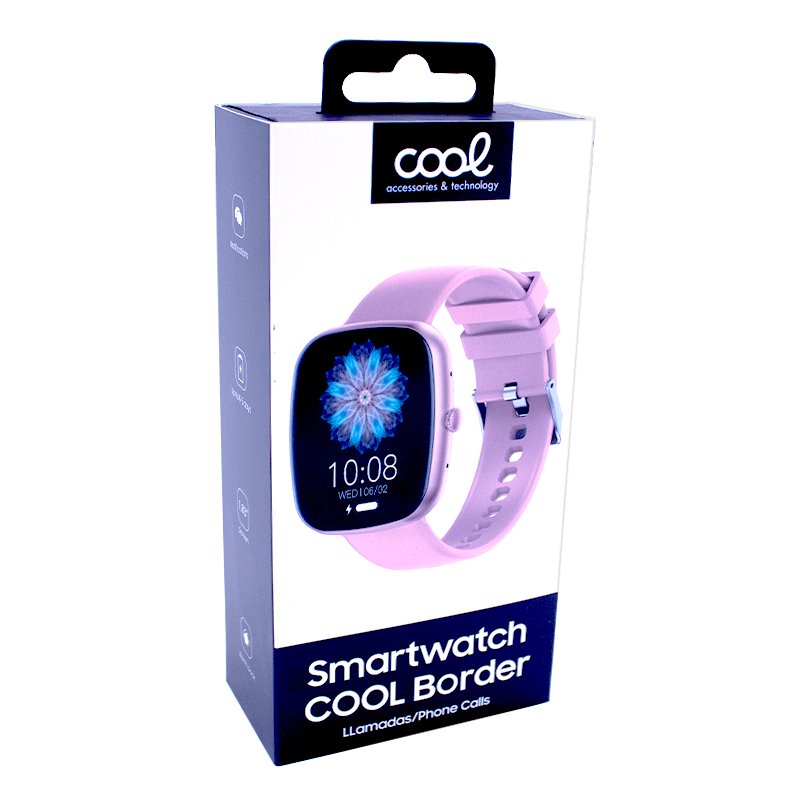 Montre connectée COOL Border Silicone Rose (Appels, Santé, Sport)