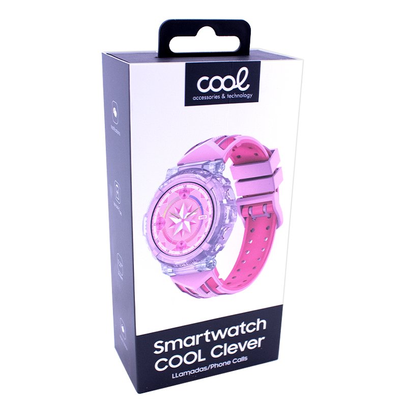Montre connectée COOL Clever Silicone Rose (Appels, Santé, Sport)