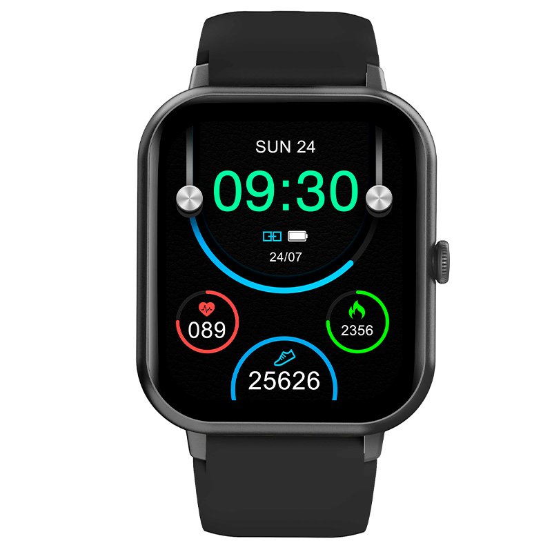 Smartwatch COOL Forest Silicona Negro (Llamadas, Salud, Deporte)