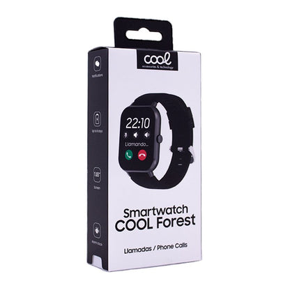 Smartwatch COOL Forest Silicona Negro (Llamadas, Salud, Deporte)