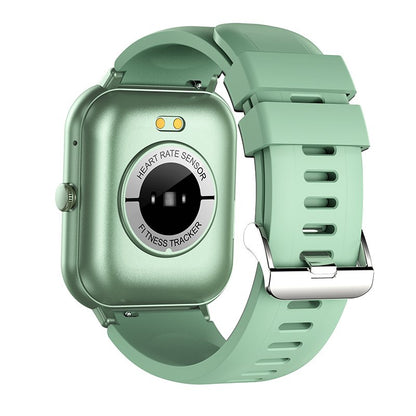 Montre connectée COOL en silicone vert forêt (appels, santé, sport)