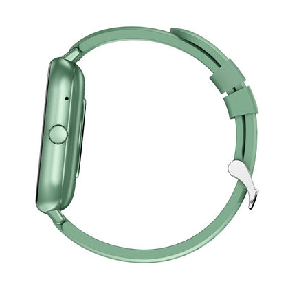 Montre connectée COOL en silicone vert forêt (appels, santé, sport)