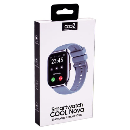 Montre connectée COOL Nova en silicone gris (appels, santé, sport)