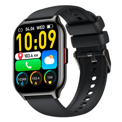 Montre connectée COOL Nova en silicone noir (appels, santé, sport)