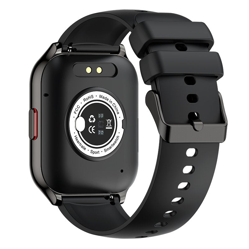 Montre connectée COOL Nova en silicone noir (appels, santé, sport)