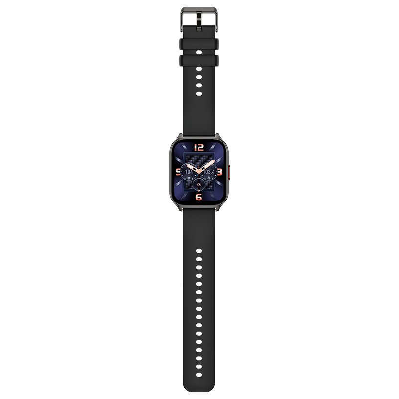 Montre connectée COOL Nova en silicone noir (appels, santé, sport)