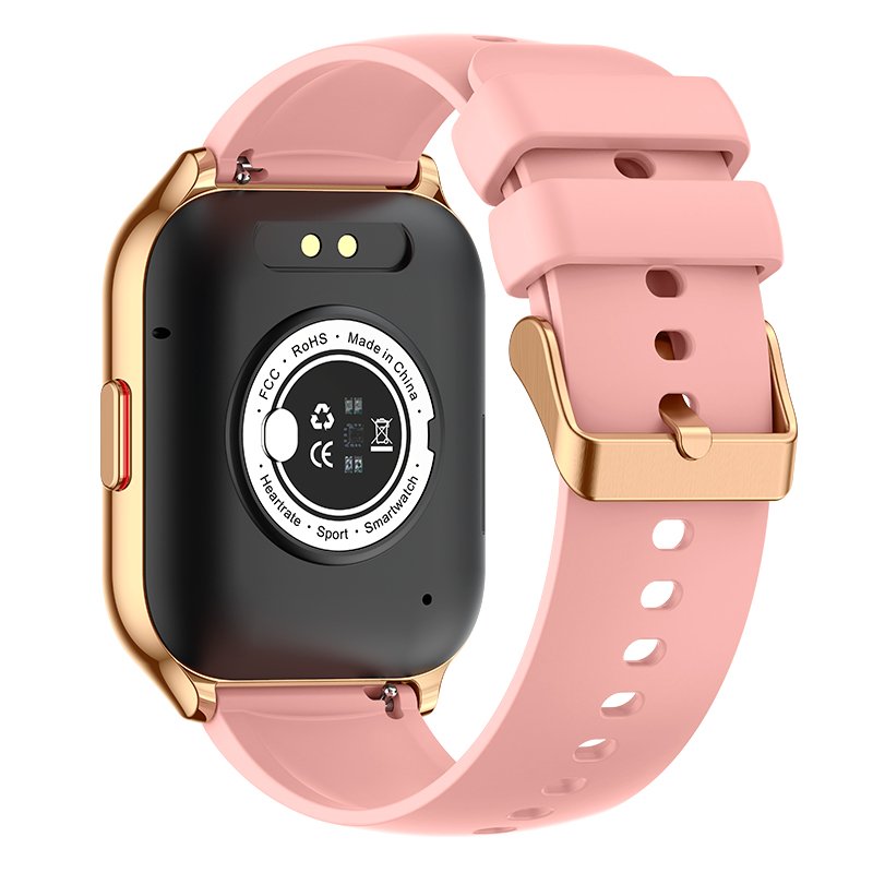 Montre connectée COOL Nova en silicone rose (appels, santé, sport)