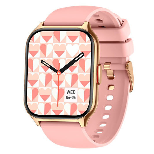 Montre connectée COOL Nova en silicone rose (appels, santé, sport)