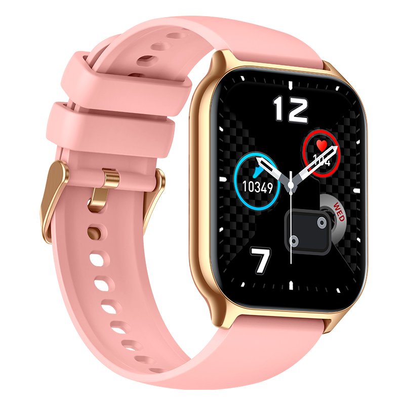 Montre connectée COOL Nova en silicone rose (appels, santé, sport)