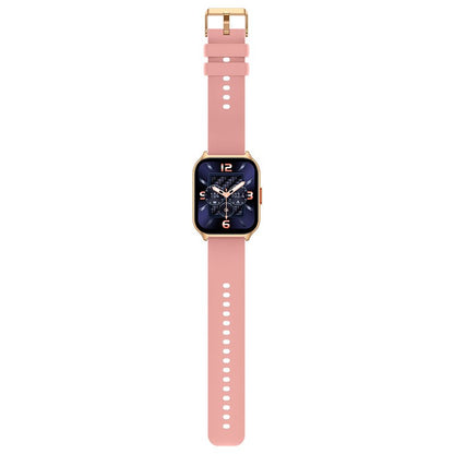 Montre connectée COOL Nova en silicone rose (appels, santé, sport)