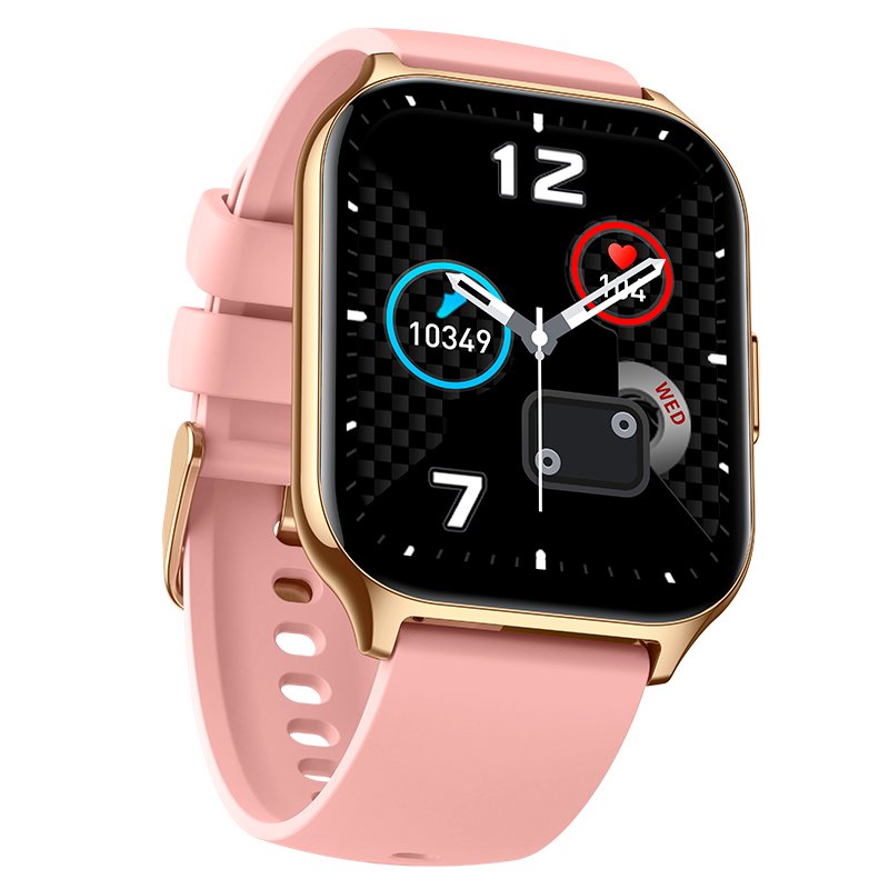 Montre connectée COOL Nova en silicone rose (appels, santé, sport)
