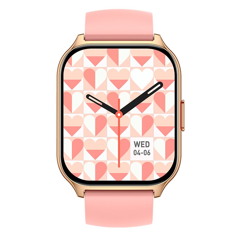 Montre connectée COOL Nova en silicone rose (appels, santé, sport)