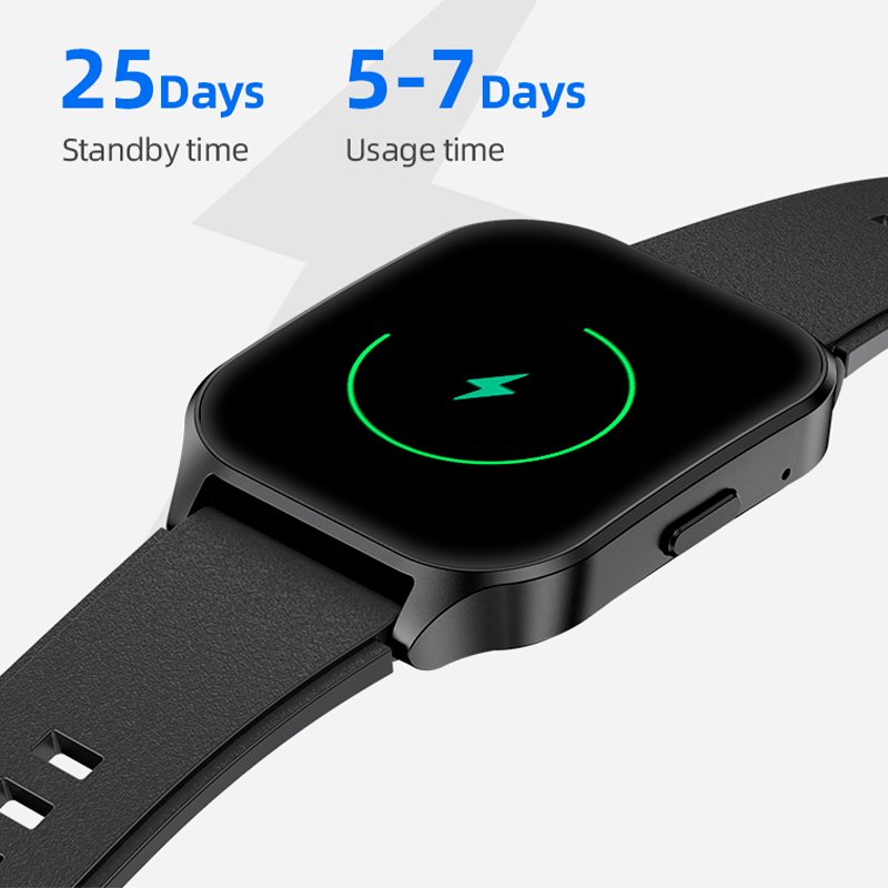 Montre connectée COOL avec écran Amoled incurvé en silicone rose (appels, santé, sport)