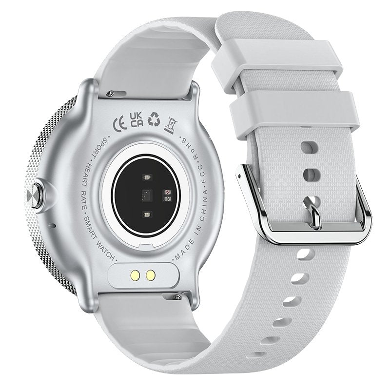 Montre connectée Cool AMOLED en silicone gris (appels, santé, sport)