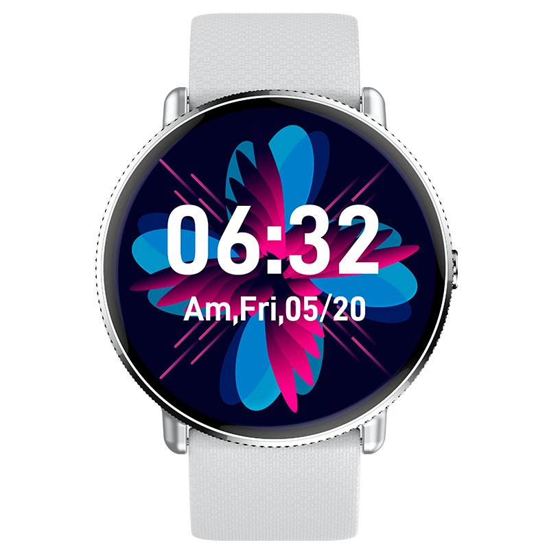 Montre connectée Cool AMOLED en silicone gris (appels, santé, sport)