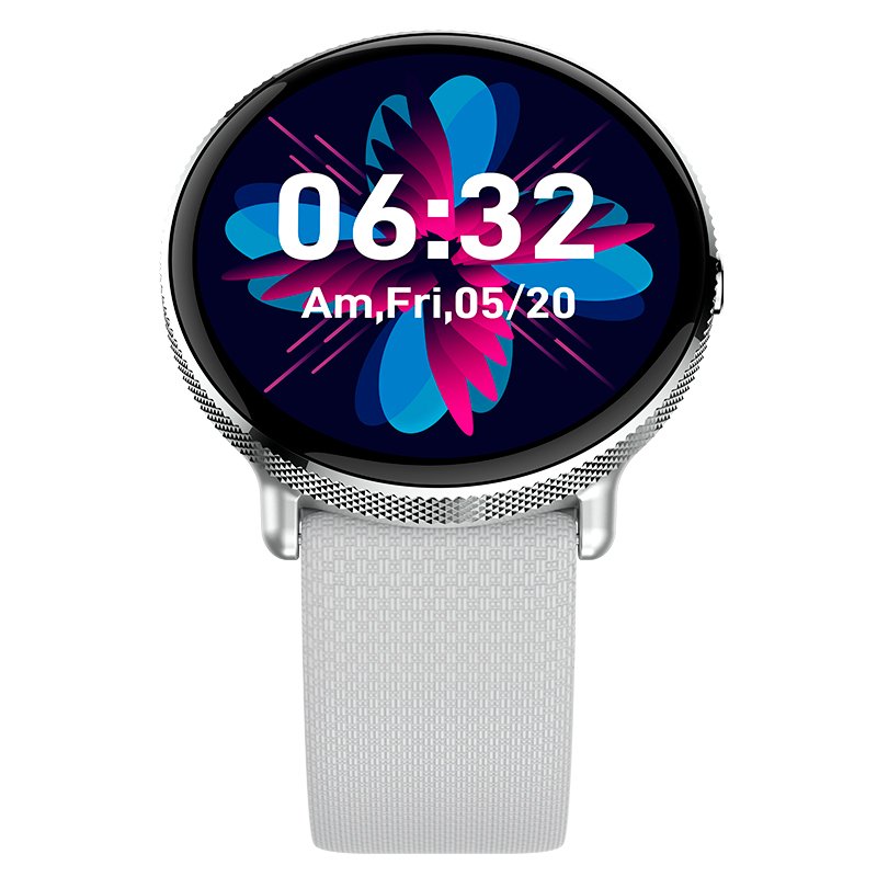 Montre connectée Cool AMOLED en silicone gris (appels, santé, sport)