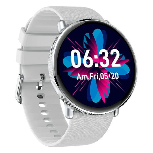 Montre connectée Cool AMOLED en silicone gris (appels, santé, sport)