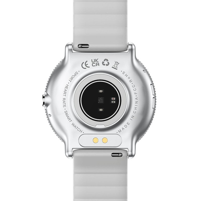 Montre connectée Cool AMOLED en silicone gris (appels, santé, sport)