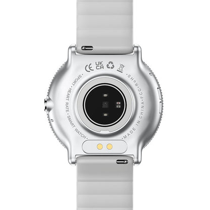 Montre connectée Cool AMOLED en silicone gris (appels, santé, sport)