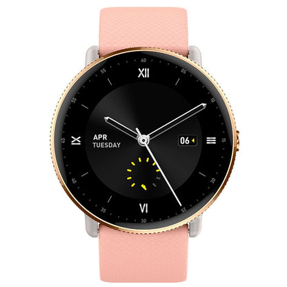 Montre connectée Cool AMOLED en silicone rose pour toujours (appels, santé, sport)