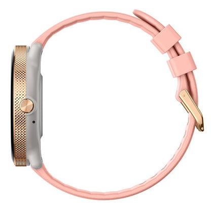 Montre connectée Cool AMOLED en silicone rose pour toujours (appels, santé, sport)