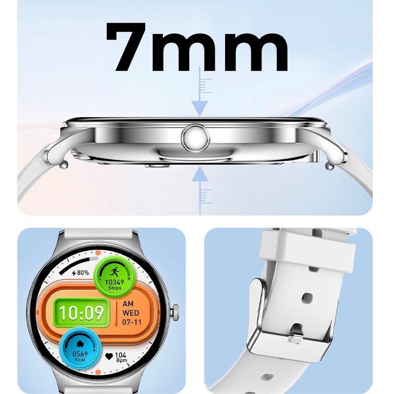 Montre connectée Cool Ultrafine + 2 bracelets (Amoled, appels, Ultrafine) Rose