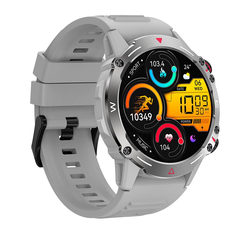 Montre connectée Écran Amoled COOL Adventure Silicone Gris (Appels, Santé...)