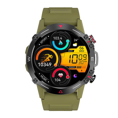 Montre connectée Écran Amoled COOL Adventure Vert Silicone (Appels, Santé...)