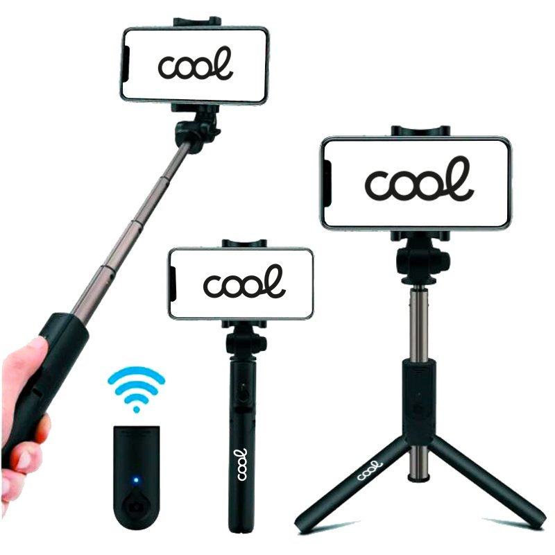 Trépied extensible universel COOL + télécommande selfie Bluetooth 