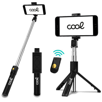 Trépied extensible universel COOL + télécommande selfie Bluetooth 