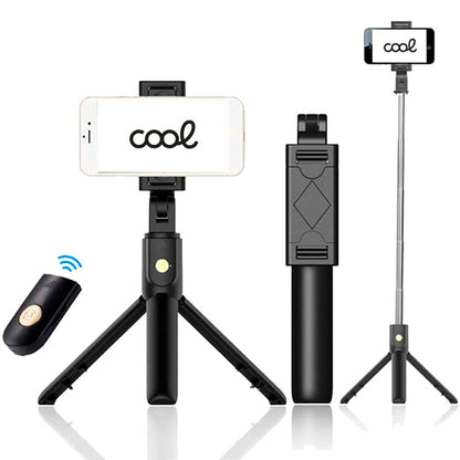 Trépied extensible universel COOL + télécommande selfie Bluetooth 