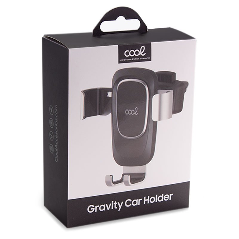 Support de téléphone universel pour voiture Gravity Cool, noir