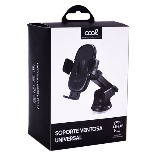 Support universel de téléphone portable pour voiture, ventouse, One Click, Cool, noir