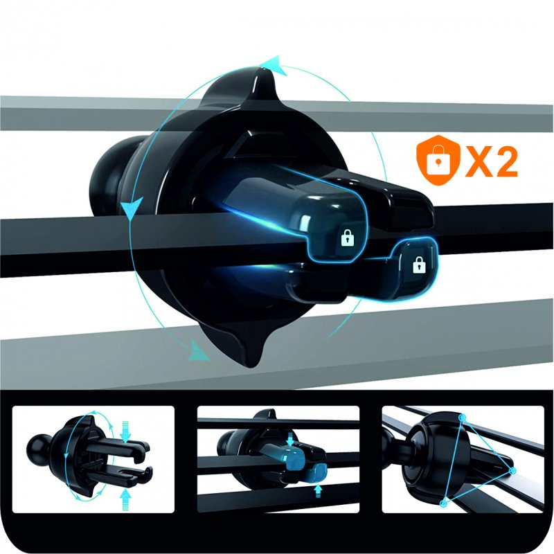 Support de voiture universel Carbon COOL Noir